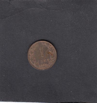 Beschrijving: 1 Cent WILHELMINA  